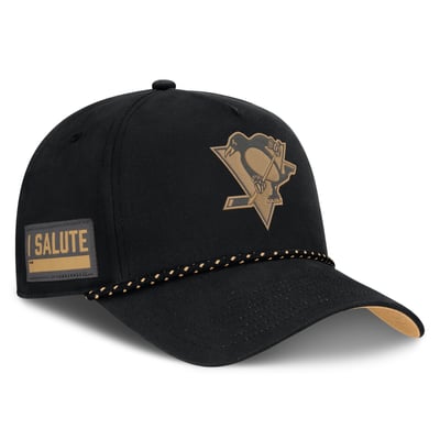  Pittsburgh Penguins Fanatics Military Appreciation Authentic Pro A-Frame Adjustable Hat - Black

